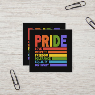 Carte De Visite Carré Mois de la fierté LGBT