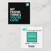 CARTE DE VISITE CARRÉ MON AMI PENSE QUE TU ES MORT (Devant / Derrière)