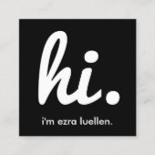 Carte De Visite Carré mon nom est (Devant)