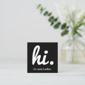 Carte De Visite Carré mon nom est (Debout devant)