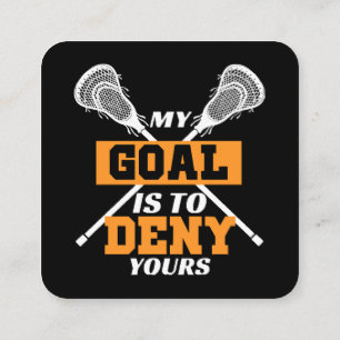 Carte De Visite Carré Mon objectif est de nier le vôtre Lacrosse