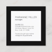 Carte De Visite Carré Monnaie De Logo Chic Plage Parapluie (Dos)