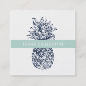 Carte De Visite Carré Monnaie et ananas de marine (Devant)