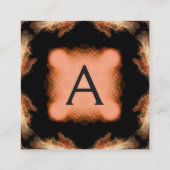 CARTE DE VISITE CARRÉ MONOGRAM ABSTRAIT CARRÉ BROWN ROUGE (Dos)