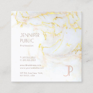 Carte De Visite Carré Monogramme à la mode moderne de conception de