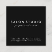 Carte De Visite Carré Monogramme Aquarelle | Artiste moderne (Dos)