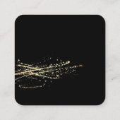 Carte De Visite Carré Monogramme classique Luxe Gold brossé (Dos)