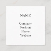 Carte De Visite Carré Monogramme classique moderne Léopard d'or noir ini (Dos)