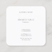 Carte De Visite Carré Monogramme créatif Gold Design Luxe Chic Modèle (Dos)