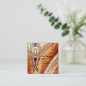 CARTE DE VISITE CARRÉ MONOGRAMME D'ANGE MOSAIC (Debout devant)