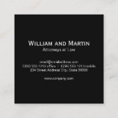 Carte De Visite Carré Monogramme | Directeur (Dos)