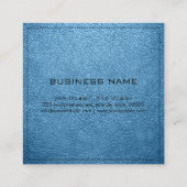 Carte De Visite Carré Monogramme Élégant Aero Cuir Moderne (Dos)