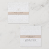 Carte De Visite Carré Monogramme élégant professionnel moderne simple de (Devant / Derrière)