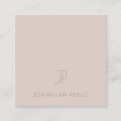 Carte De Visite Carré Monogramme élégant Simple Élégant Moderne Minimali (Devant)