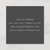 Carte De Visite Carré Monogramme / Entreprise (Dos)