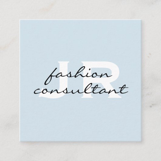 Carte De Visite Carré Monogramme / Entreprise (Devant)