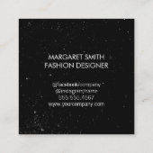 Carte De Visite Carré Monogramme / Expressif (Dos)