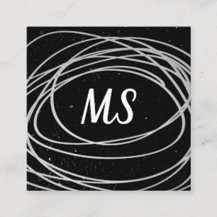 Carte De Visite Carré Monogramme / Expressif