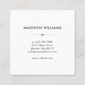 Carte De Visite Carré Monogramme floral de bouquet boho vibrant (Dos)