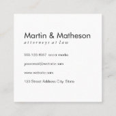 Carte De Visite Carré Monogramme Gold Double anneau (Dos)