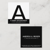 Carte De Visite Carré monogramme gras (Devant / Derrière)