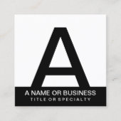 Carte De Visite Carré monogramme gras (Devant)