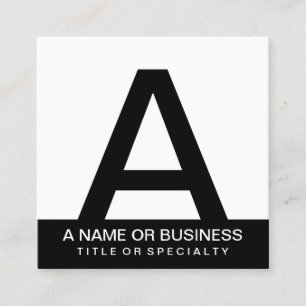 Carte De Visite Carré monogramme gras