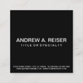 Carte De Visite Carré monogramme gras (Dos)