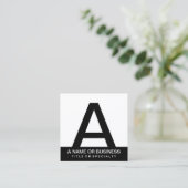 Carte De Visite Carré monogramme gras (Debout devant)