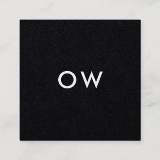 Carte De Visite Carré Monogramme Initial Carré Minimaliste Moderne