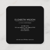 Carte De Visite Carré Monogramme Lashes Beauté Esthétique (Dos)