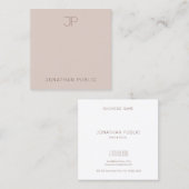 Carte De Visite Carré Monogramme moderne Élégant Modèle simple tendance (Devant / Derrière)