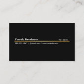 Carte De Visite Carré Monogramme Or (Dos)