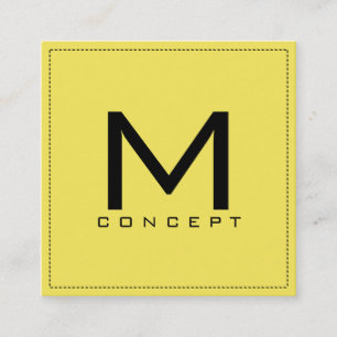 Carte De Visite Carré Monogramme Professionnel Élégant Corn Moderne