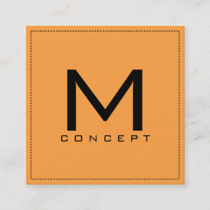 Carte De Visite Carré Monogramme Professionnel Élégant Moderne Non Carot