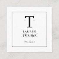 Monogramme simple noir et blanc