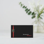 Carte De Visite Carré monographique classique élégant flottant (Debout devant)