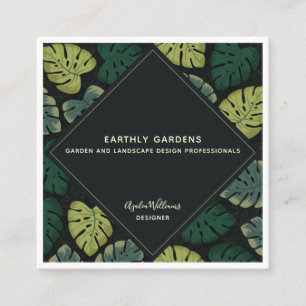 Carte De Visite Carré Monstera