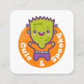 Carte De Visite Carré monstre de Frankenstein (Dos)