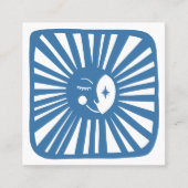 Carte De Visite Carré Moonlight mou Charming Moon Social Media Code QR (Devant)