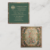Carte De Visite Carré Moquette orientale florale (Devant / Derrière)