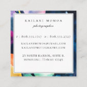 Carte De Visite Carré Motif Abstrait peint moderne (Dos)