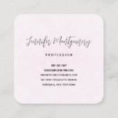 Carte De Visite Carré Motif arc-en-ciel blanc mignon (Dos)