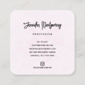 Carte De Visite Carré Motif arc-en-ciel blanc mignon (Dos)