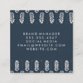 Carte De Visite Carré Motif botanique (Dos)