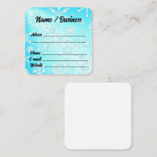 Carte De Visite Carré Motif Crystal Snowflakes