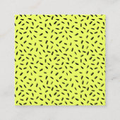 Carte De Visite Carré Motif d'arrosage moderne Ajouter logo noir et vert (Devant)