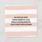 Carte De Visite Carré Motif de bandes | Verser (Dos)