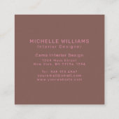 Carte De Visite Carré Motif de camouflage moderne rose Camo (Dos)