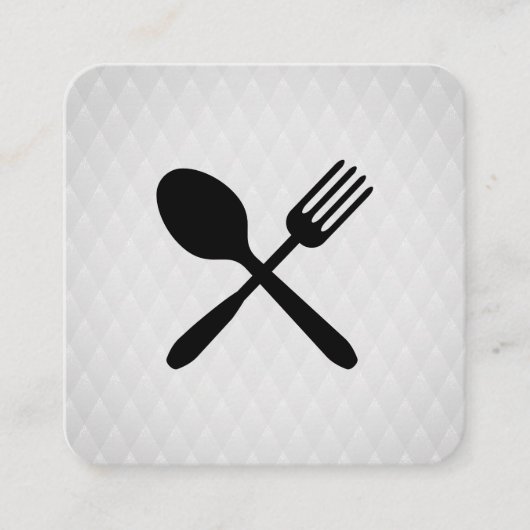 Carte De Visite Carré Motif de diamants chic en argent (Devant)